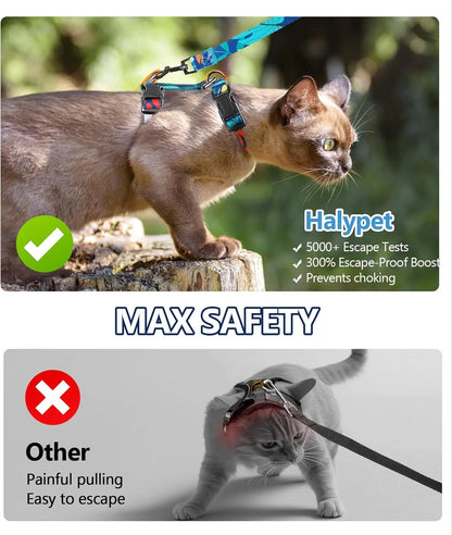 Ultimate Cat Harness and Leash Set - Adjustable, Lightweight, Escape-Proof Comfort for Outdoor Adventures!