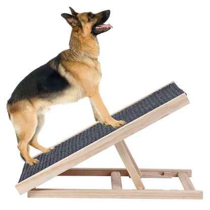 Adjustable Portable Pet Ramp for Small Dogs and Cats - Folding Design for Couch, Bed, and Car Use
