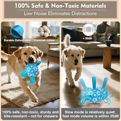 Engaging Interactive Dog Soccer Ball - Durable Automatic Jumping Toy for All Dog Sizes, USB Rechargeable, Perfect for Keeping Your Pup Entertained!
