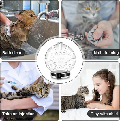 Adjustable Transparent Cat Muzzle - Anti-Bite Helmet for Grooming, Nail Trimming & Bathing - Breathable Bubble Design