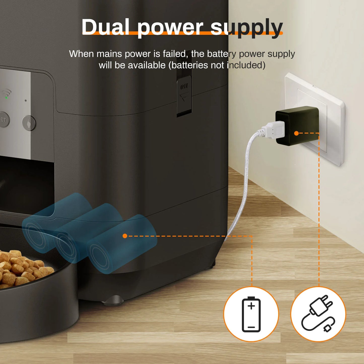 HEYBO Automatic Smart Pet Feeder | 2L Capacity for Cats and Dogs