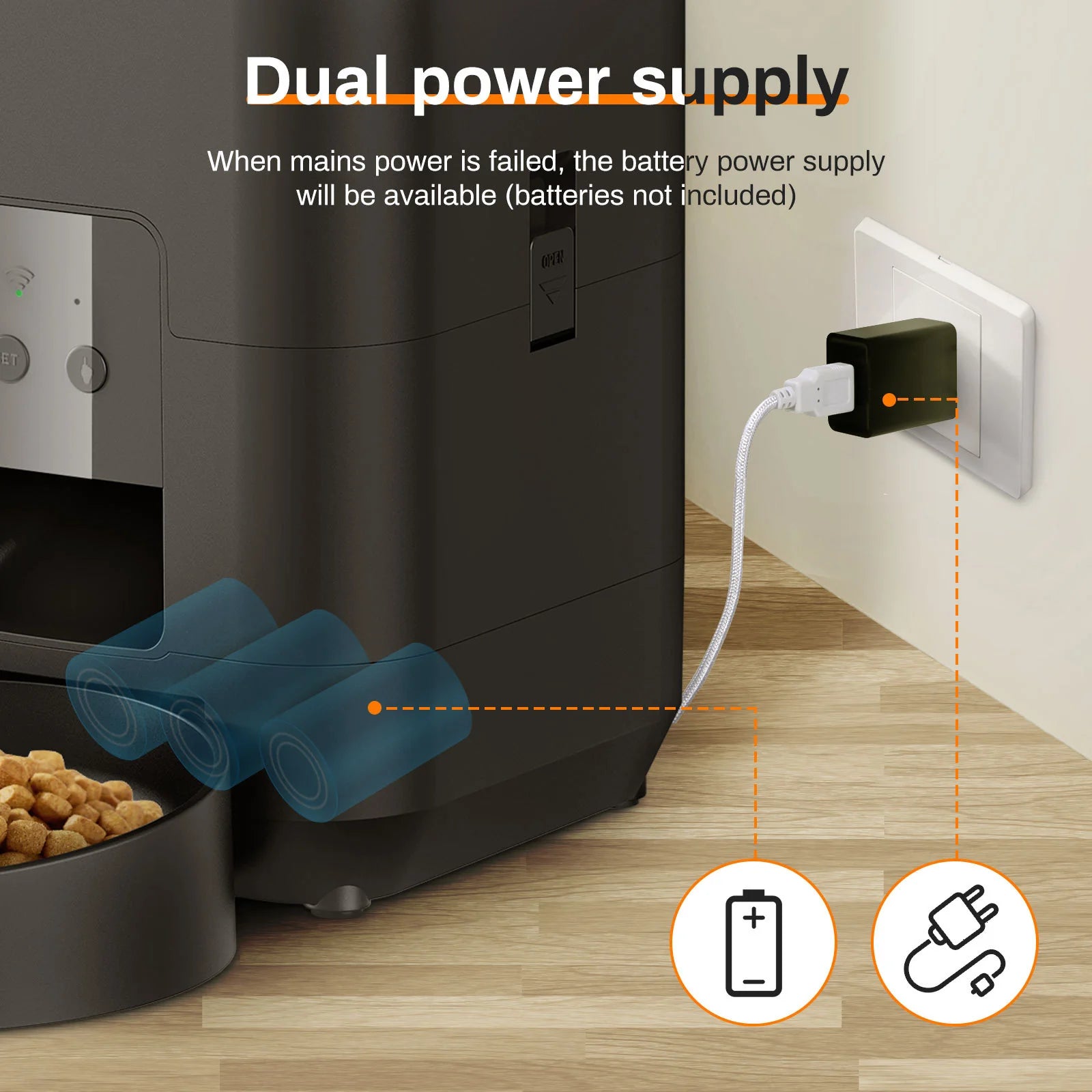 HEYBO Automatic Smart Pet Feeder | 2L Capacity for Cats and Dogs
