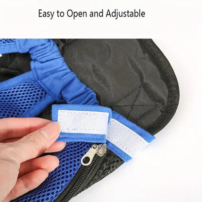 Portable Breathable Pet Carrier Backpack with Double Shoulder Mesh Design for Outdoor Activities - Durable and Lightweight Construction