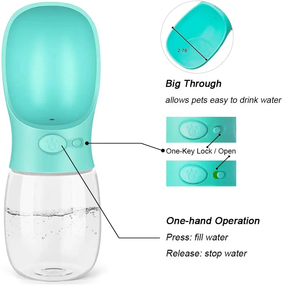Portable Pet Water Bottle and Feeder for Dogs and Cats - Ideal for Outdoor Travel and Hydration