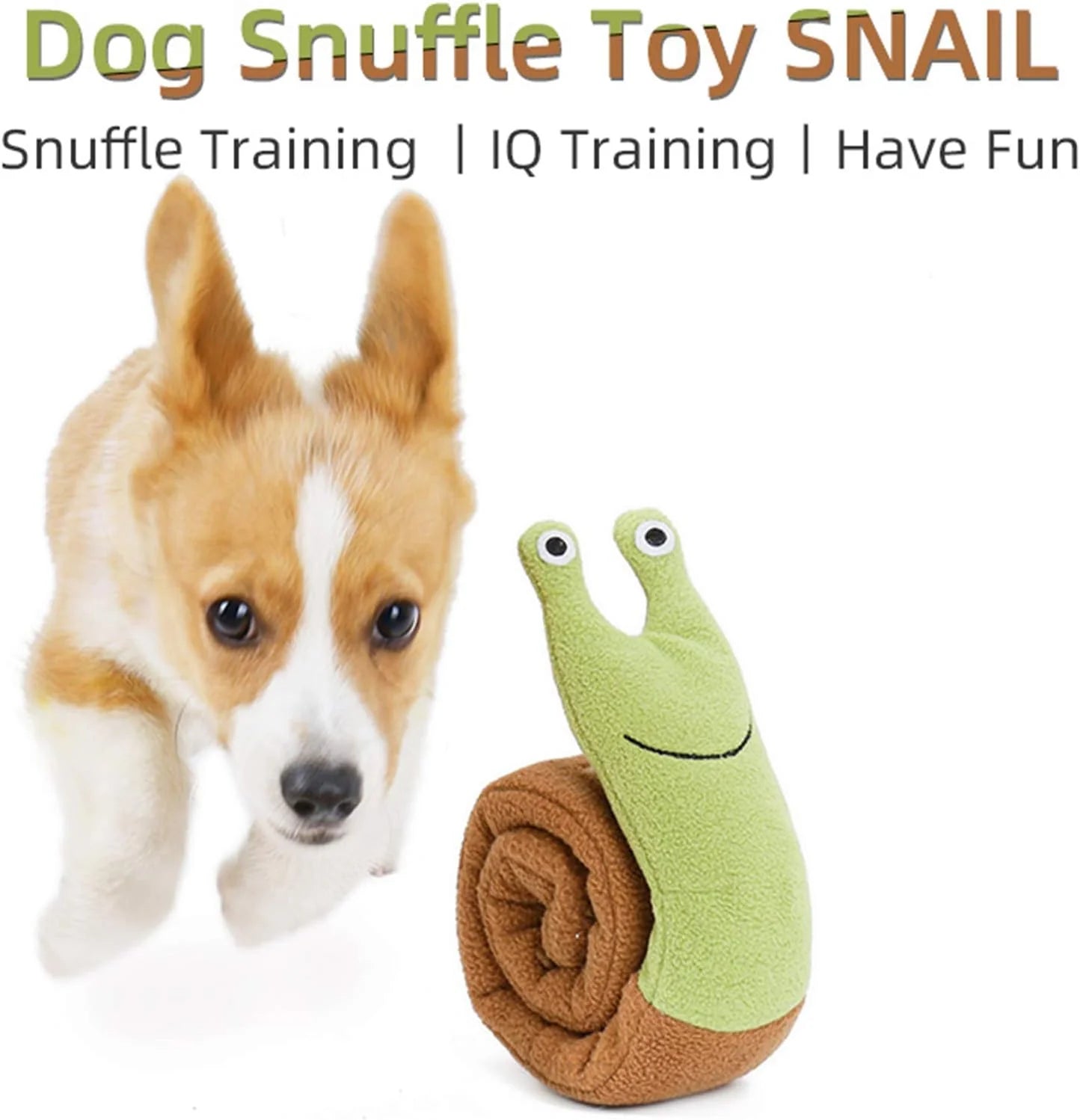 Interactive Pet Snail Plush Toy for Dogs - Sniffing Training & Stress Relief, Perfect for All Sizes!
