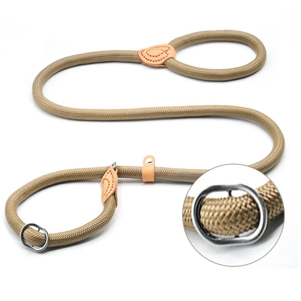 Ultimate Adjustable Braided Slip Lead Leash for Perfect Training & Control
