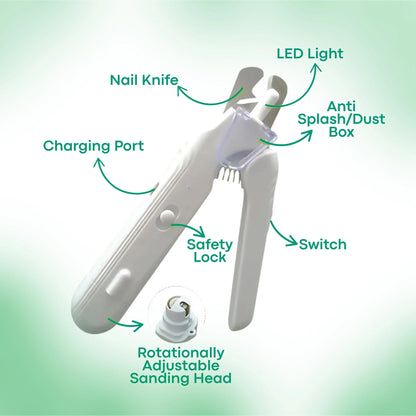 Safetrim LED Pet Nail Clipper - The Ultimate Safe Grooming Tool for Dogs & Cats