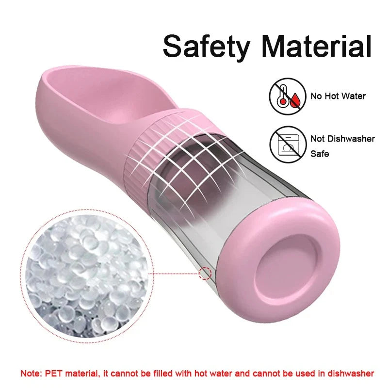 2-in-1 Portable Dog Water Bottle & Food Container - Travel-Friendly Pet Water Dispenser for All Dogs & Cats