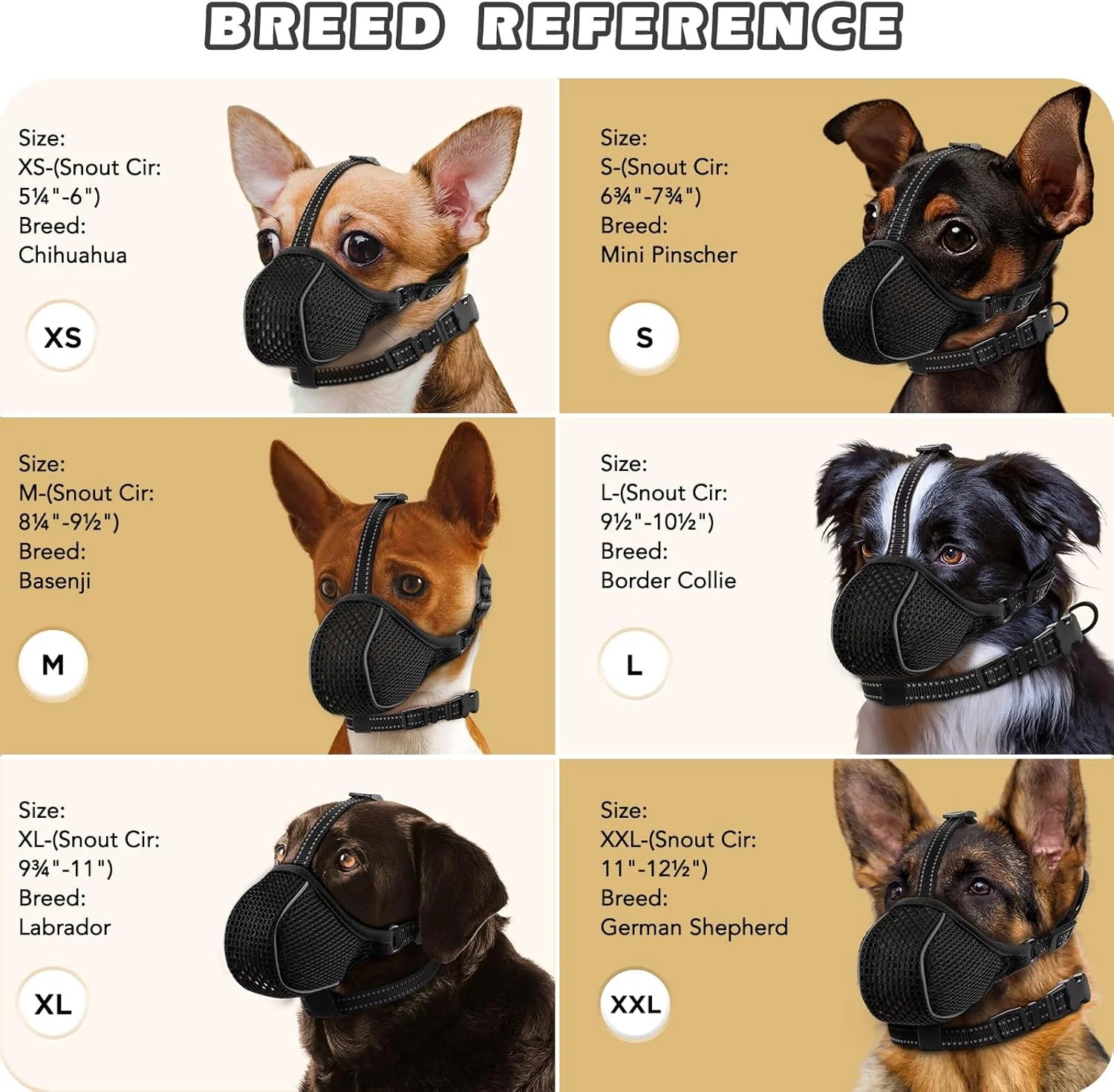 Ultimate Soft Nylon Dog Muzzle - Adjustable, Breathable & Reflective Design for Safe Biting, Barking & Chewing Control - Perfect for Small to Large Dogs, Allows Panting & Drinking