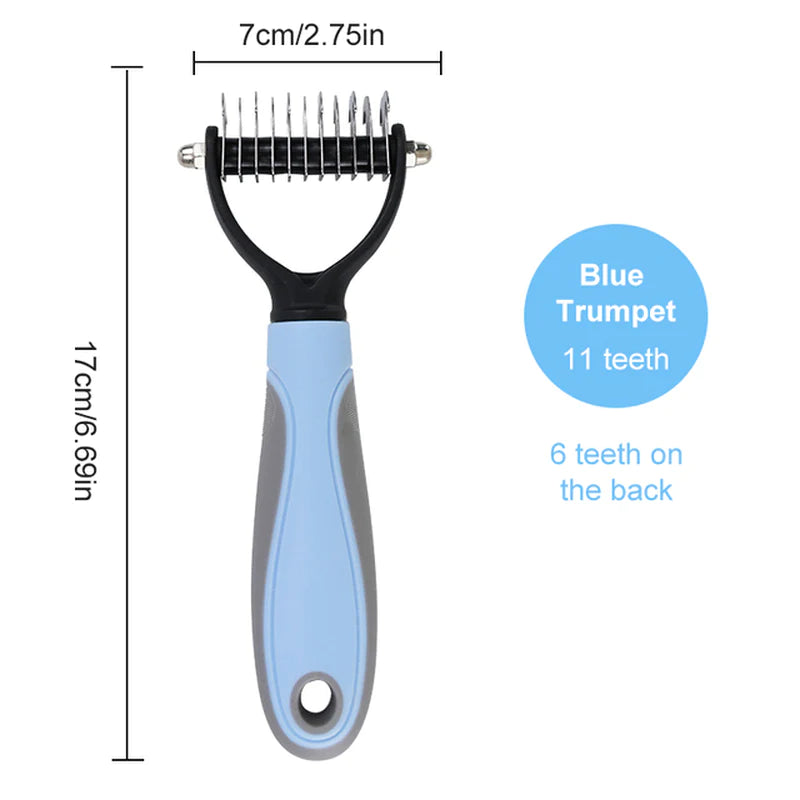 Ultimate Dog and Cat Grooming Brush - Effortlessly Remove Matted Fur from Long, Short, and Curly Hair!