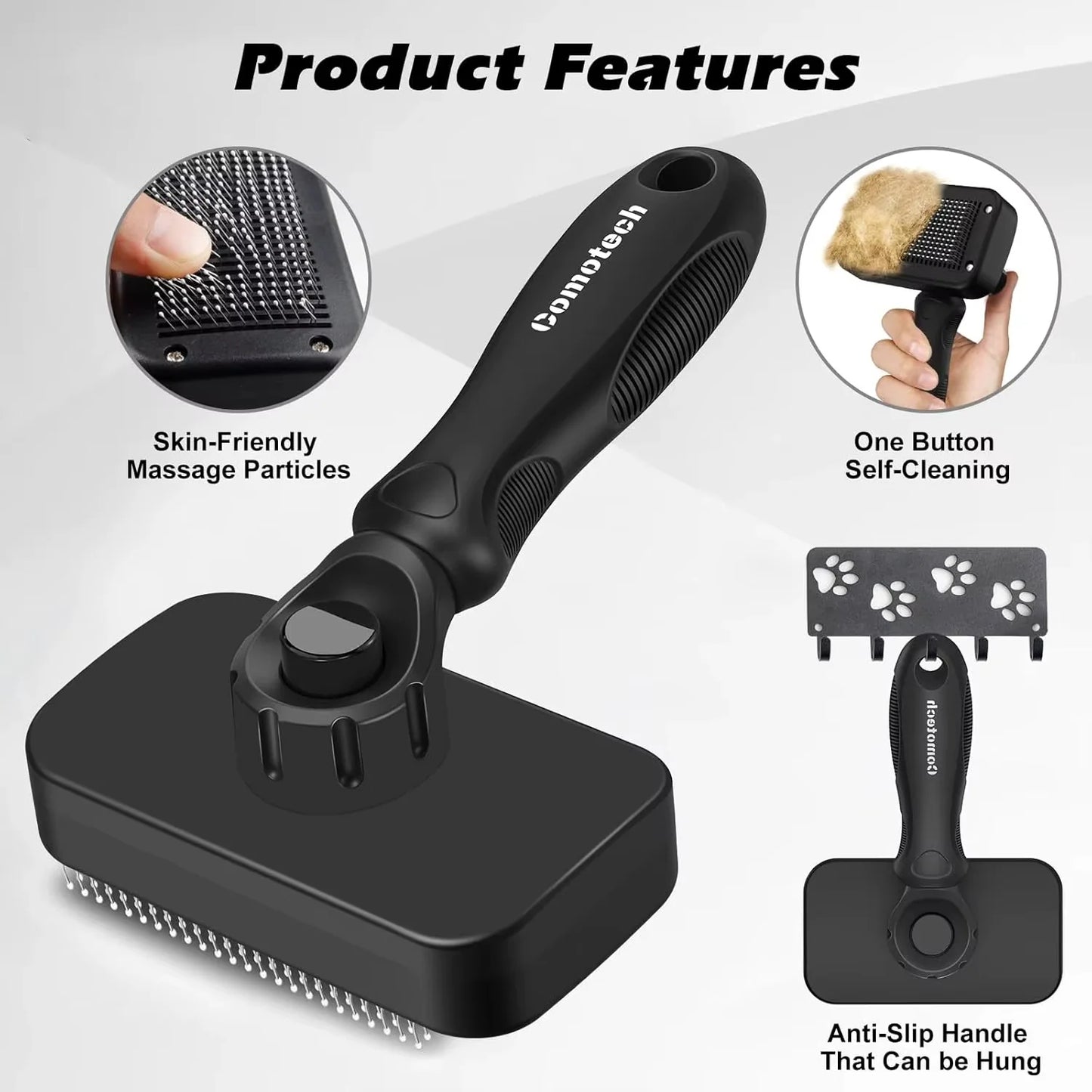 Essential 3PCS Cat Grooming Kit: Brush, Nail Clipper, and Flea Comb for Indoor Cats