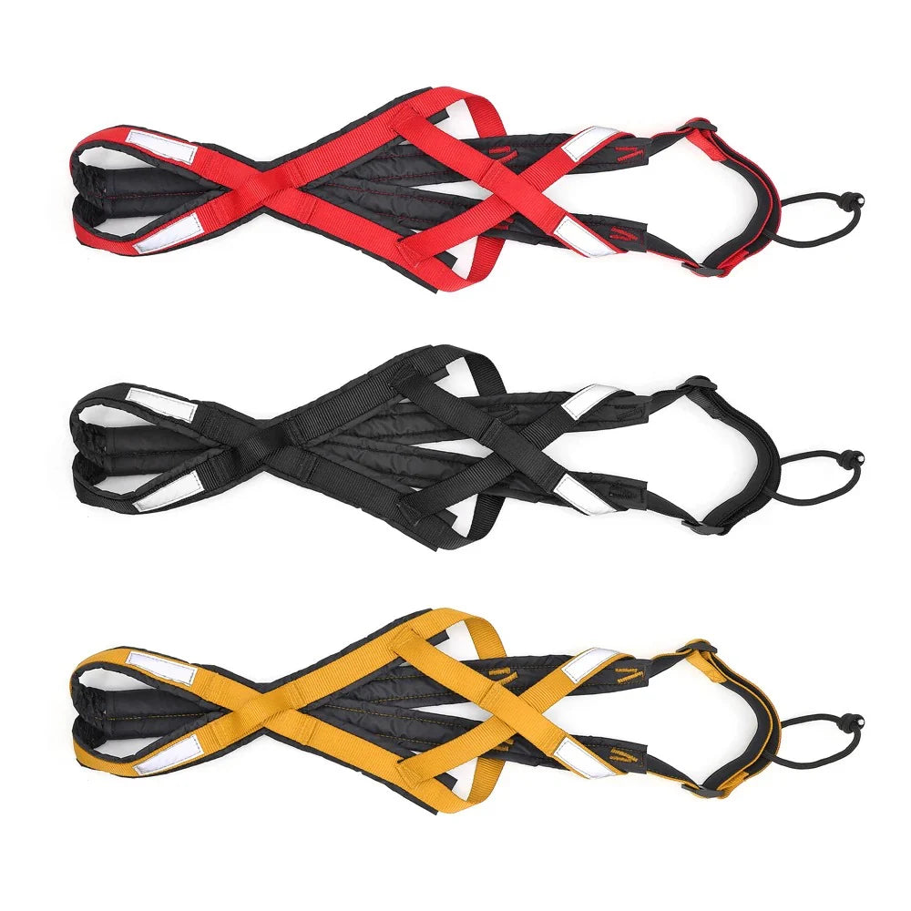 Ultimate Waterproof Reflective Dog Sledding Harness for Large Breeds - Perfect for Skijoring and Weight Pulling (65cm - 85cm)