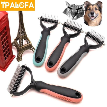 Ultimate Dog and Cat Grooming Brush - Effortlessly Remove Matted Fur from Long, Short, and Curly Hair!