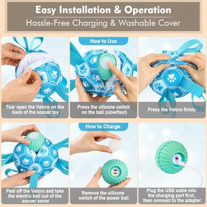 Engaging Interactive Dog Soccer Ball - Durable Automatic Jumping Toy for All Dog Sizes, USB Rechargeable, Perfect for Keeping Your Pup Entertained!