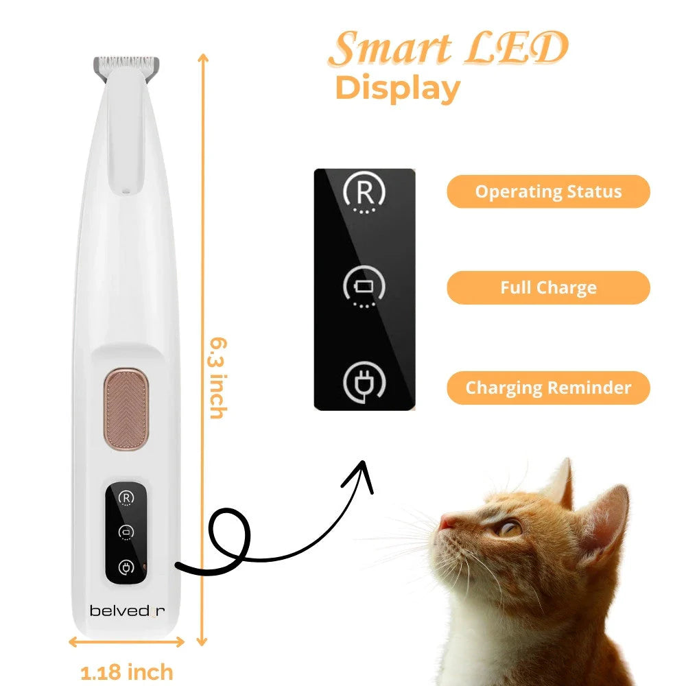 Whisper-Quiet Cordless Cat Grooming Trimmer Kit - Perfect for Stress-Free Grooming