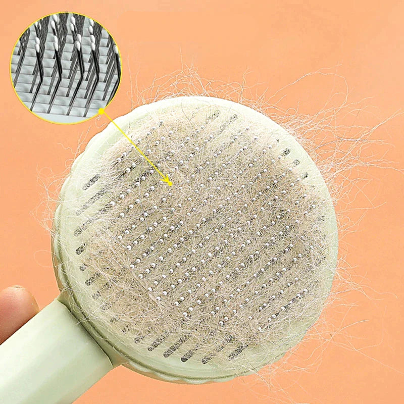Self-Cleaning Pet Hair Removal Slicker Brush for Cats and Dogs - Ultimate Grooming Tool and Accessory
