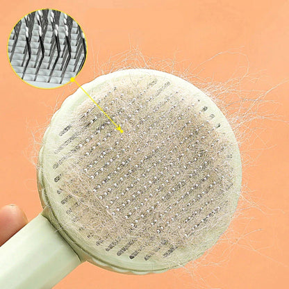 Self-Cleaning Pet Hair Removal Slicker Brush for Cats and Dogs - Ultimate Grooming Tool and Accessory