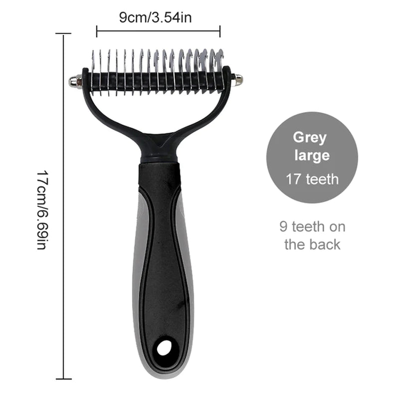 Ultimate Dog and Cat Grooming Brush - Effortlessly Remove Matted Fur from Long, Short, and Curly Hair!