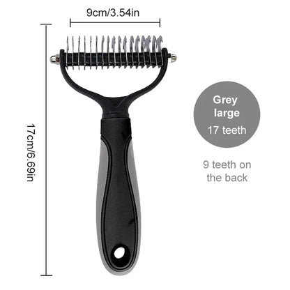 Ultimate Dog and Cat Grooming Brush - Effortlessly Remove Matted Fur from Long, Short, and Curly Hair!