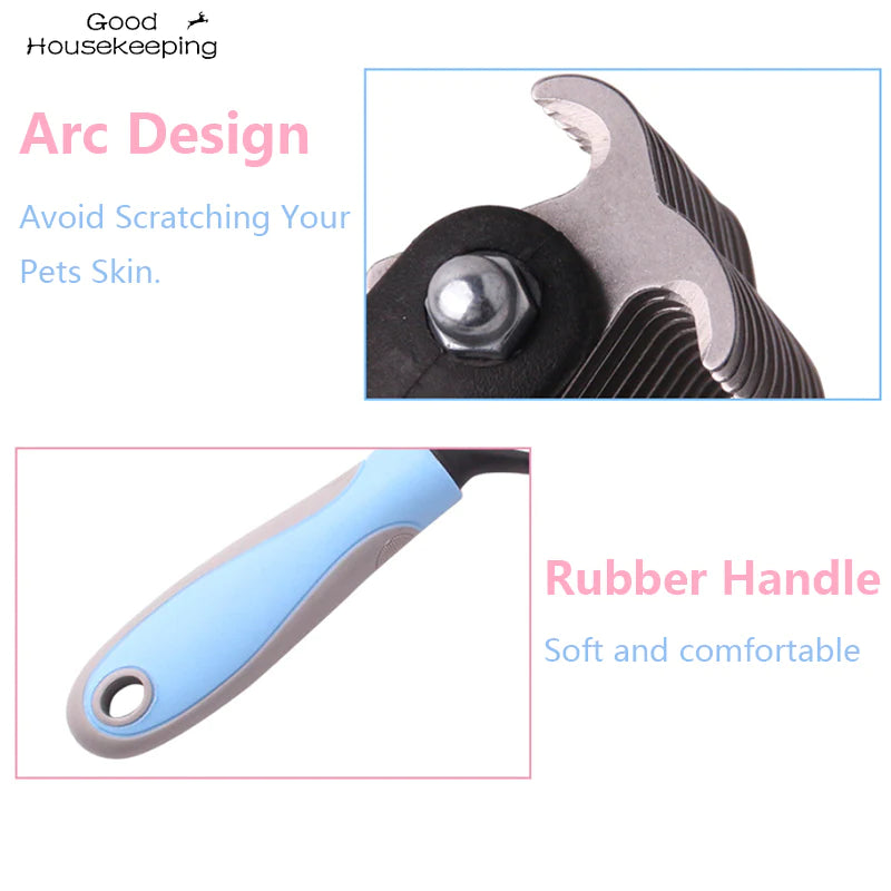 Double-Sided Pet Fur Knot Cutter & Shedding Tool for Dogs and Cats - Essential Grooming Brush