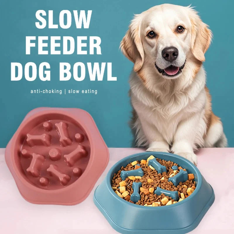 Slow Feeder Dog Bowl - Anti-Choking, Non-Slip Puzzle Dish for Small Dogs - Promote Healthy Eating Habits