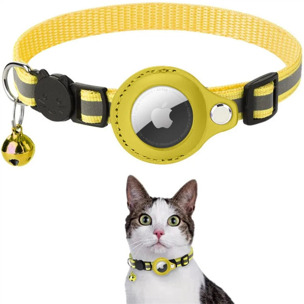 GPS Tracking Collar for Cats with Quick-Release Fastener and Enhanced Nighttime Visibility Reflective Design