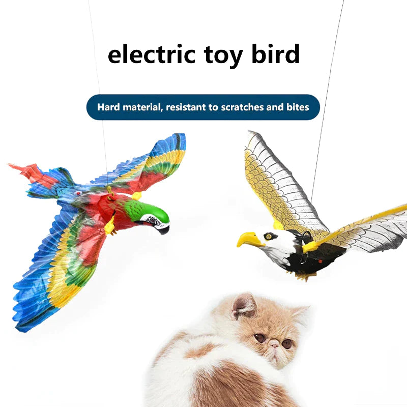 Interactive Electric Flying Bird Cat Toy - Engaging Teaser Stick for Cats and Dogs