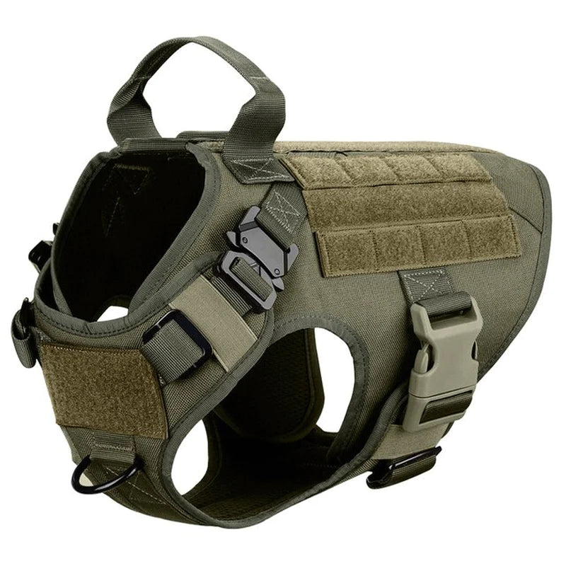 Durable MOLLE Tactical Dog Harness with Metal Buckle - Perfect for German Shepherds, Golden Retrievers, Labradors, and More!
