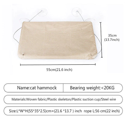 Cozy Hanging Cat Bed Hammock - Perfect Sunny Window Seat for Cats up to 20Kg!