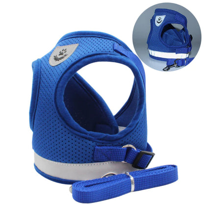 Adjustable Breathable Cat Harness & Leash - Escape Proof Reflective Vest for Kittens and Puppies - Easy Control Pet Clothes