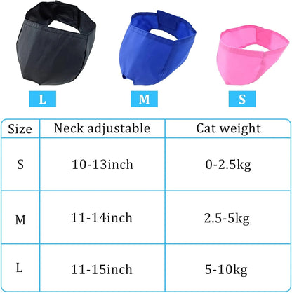 3-Pack Breathable Cat Muzzles - Anti-Bite & Anti-Meow Grooming Restraint Bags for Safe Nail Trimming