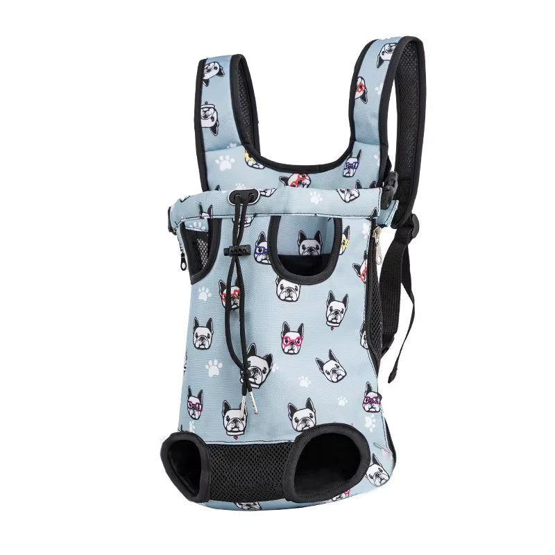 Adjustable Pet Carrier Backpack for Cats and Dogs - Portable Outdoor Travel Bag for Camping and Hiking