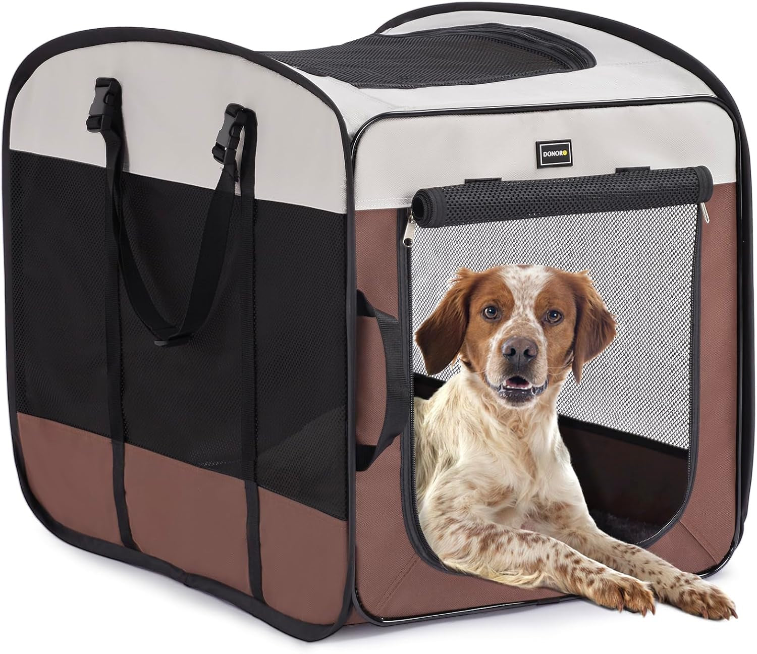 Ultimate Portable Dog Kennel & Cat Crate - Collapsible, Escape-Proof Soft-Sided Indoor Pet Cage for Medium Dogs