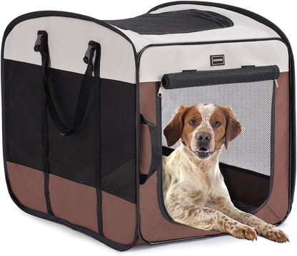 Ultimate Portable Dog Kennel & Cat Crate - Collapsible, Escape-Proof Soft-Sided Indoor Pet Cage for Medium Dogs