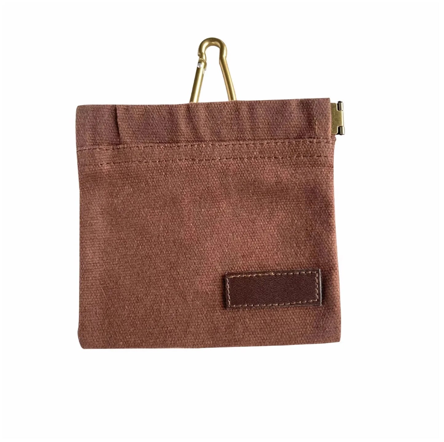 Premium Portable Pet Treat Bag - Sturdy Canvas Pouch with Carabiner for Dogs & Cats