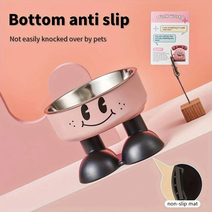 Premium Elevated Stainless Steel Pet Bowls - No Spill Raised Feeder for Dogs and Cats of All Sizes