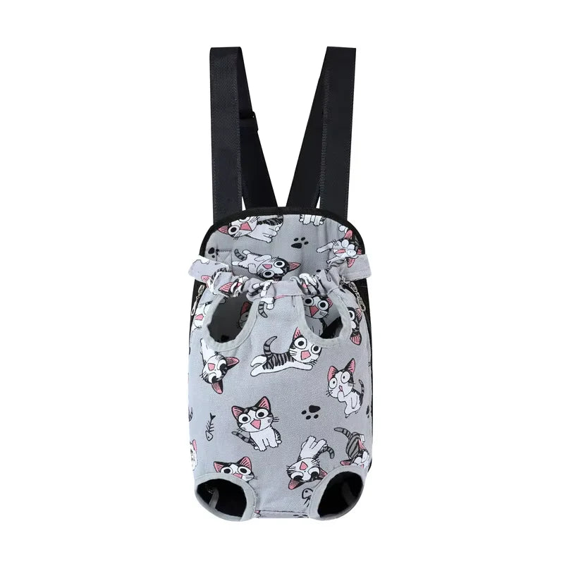 Adjustable Pet Carrier Backpack for Cats and Dogs - Portable Outdoor Travel Bag for Camping and Hiking