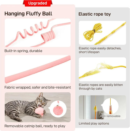 Interactive Hanging Catnip Ball Toys with Bell - 3 Pcs for Fun & Exercise!