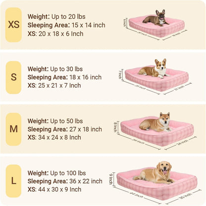 Cozy Orthopedic Dog Bed for Small & Medium Pets - Durable, Washable Cuddler with Anti-Slip Bottom (Pink)