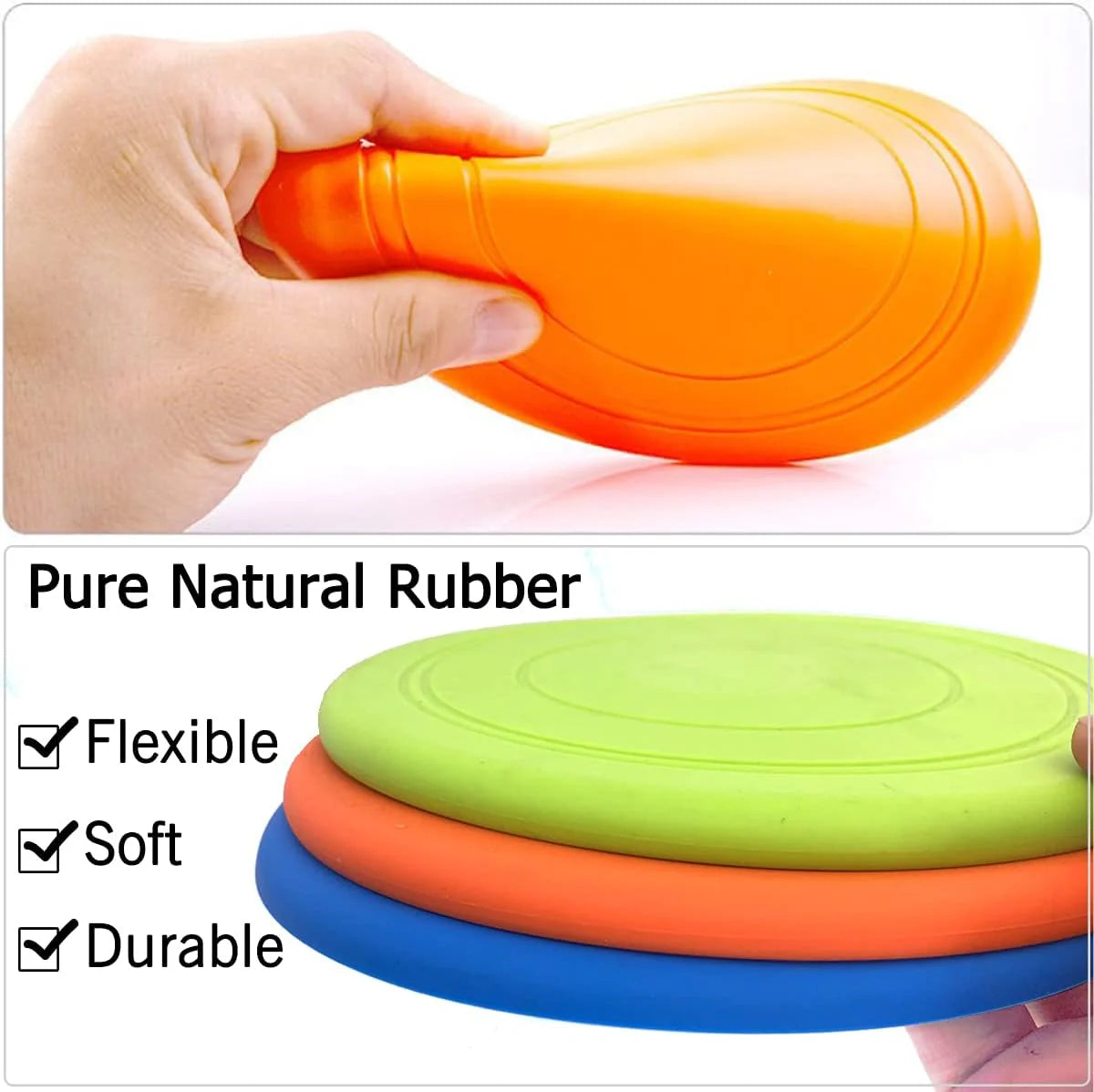 Ultimate Dog Flying Disc Set - 3 Soft Rubber Interactive Flyers for All Dog Sizes, Water-Friendly & Gentle on Teeth