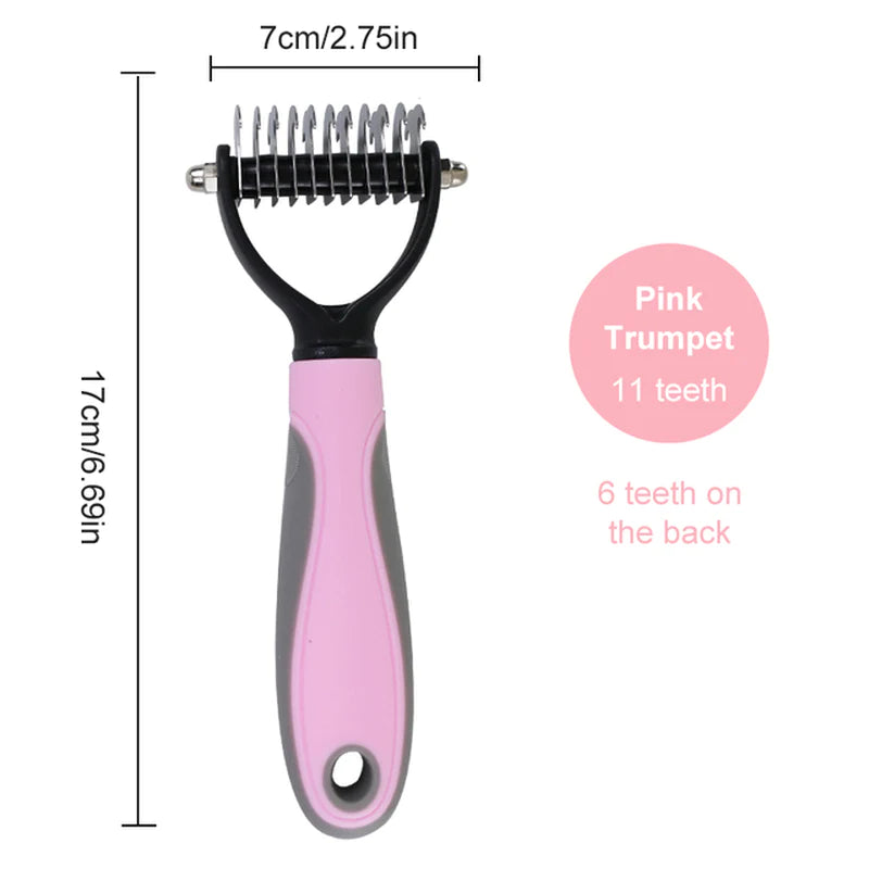 Ultimate Dog and Cat Grooming Brush - Effortlessly Remove Matted Fur from Long, Short, and Curly Hair!